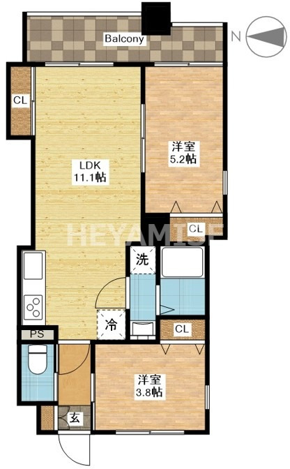 長崎市曙町のマンションの間取り