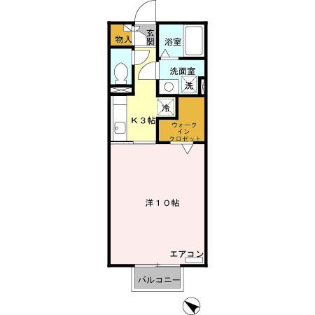 四日市市羽津中のアパートの間取り