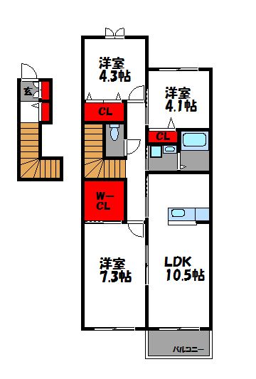 スクエアガーデンの間取り