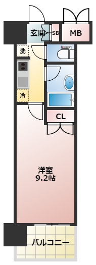 パークフラッツ江坂の間取り