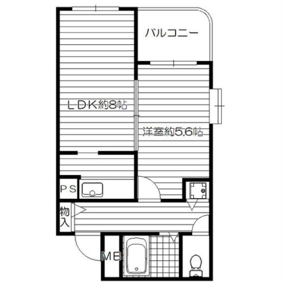 尼崎市大庄中通のマンションの間取り