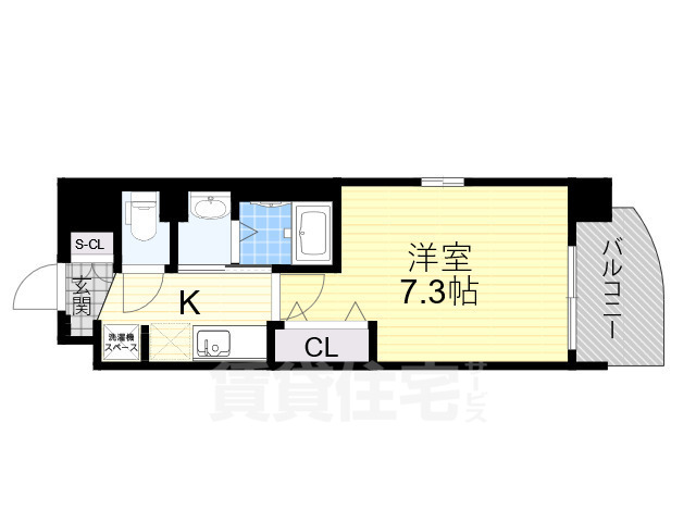 大阪市住吉区山之内のマンションの間取り