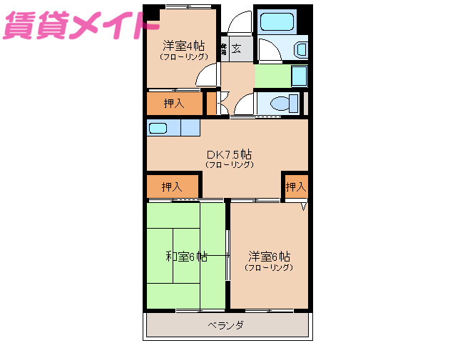 近畿マンションの間取り