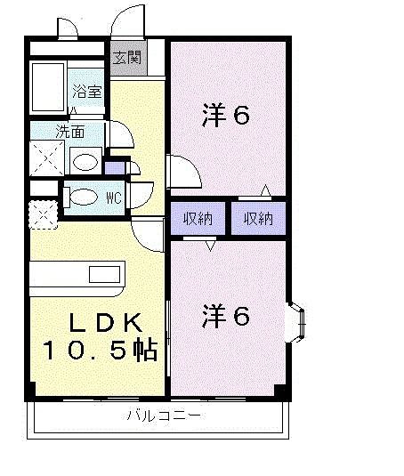 藤井寺市野中のマンションの間取り