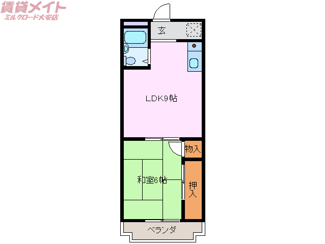 アークビレッジＡ棟の間取り