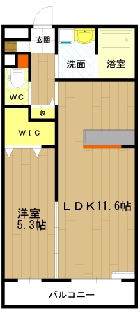 伊勢市小俣町宮前のマンションの間取り