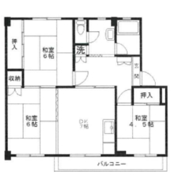 武里団地5街区19号棟の間取り