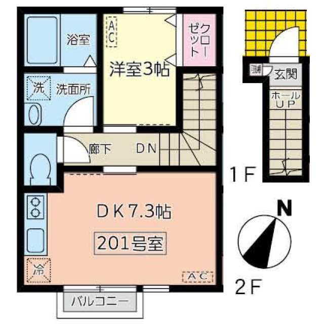 Ｅｓｃｏｎｄｉｔｅ川内　Ｂ棟の間取り