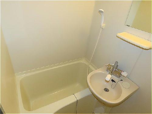 バス・シャワールーム　洗面台とユニット式のお風呂です