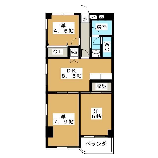 フロントアイランドハイツの間取り写真