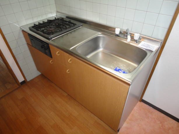 キッチン　2口ガスコンロ付です。