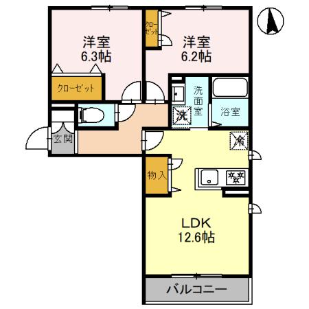 シャーメゾン茜の間取り写真