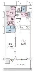 地下鉄谷町線 駒川中野駅 徒歩1分 6階建 築1年の間取り写真