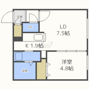 upper village南円山の間取り写真
