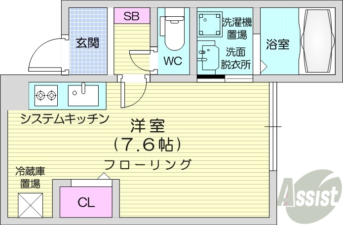 地下鉄東西線 東札幌駅 徒歩3分 4階建 築3年の間取り写真