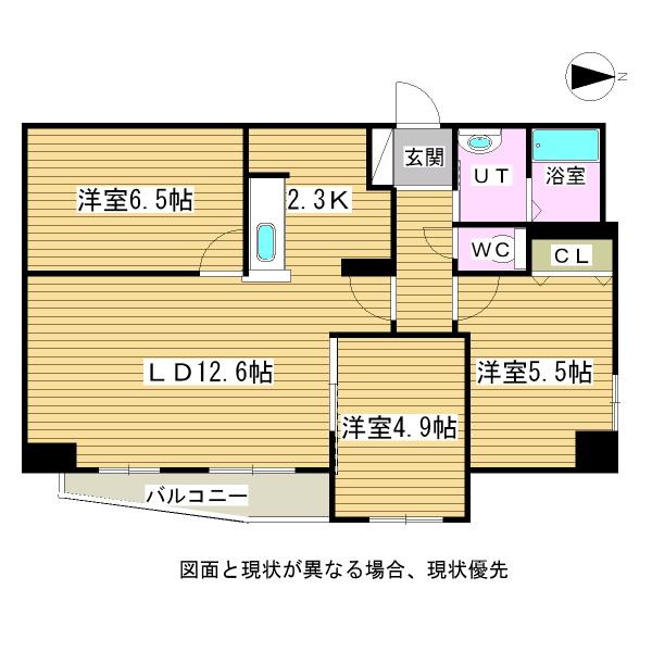 シャンティ発寒南の間取り