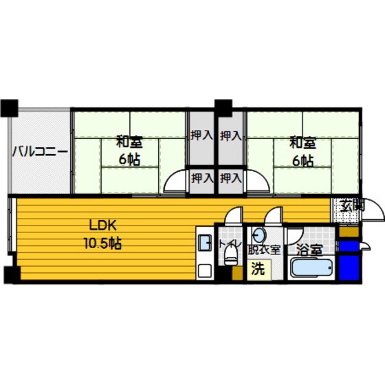 高原コーポの間取り