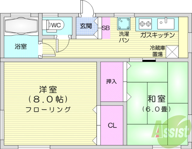 千葉アパートの間取り