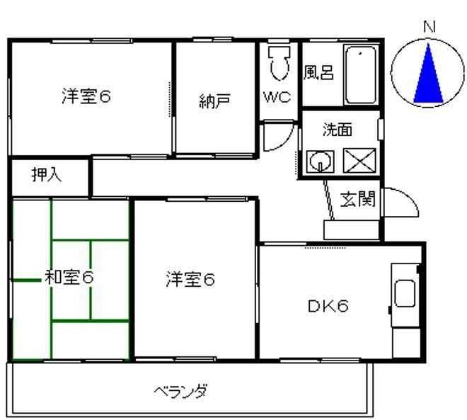 コーポラス高岡の間取り