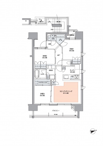 【広島市中区大手町のマンションの間取り】