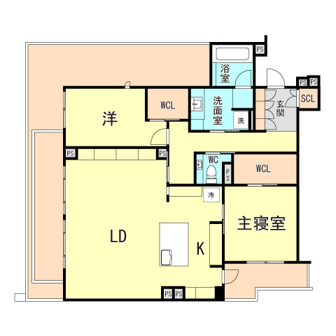 アゼリア　ベガ　芦屋業平町の間取り