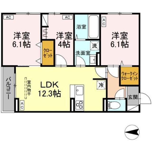 Dスクエア本町の間取り