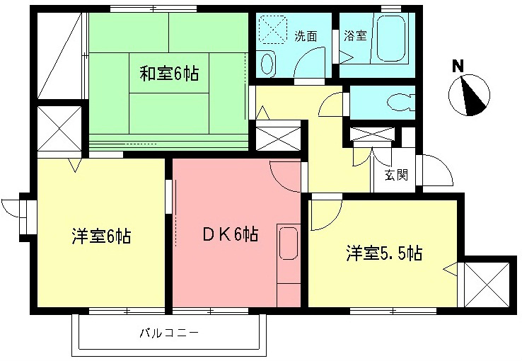 秦野市今泉のアパートの間取り