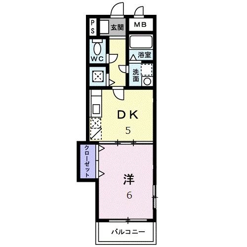 筑紫野市石崎のマンションの間取り