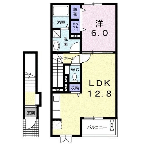 岩国市装束町のアパートの間取り