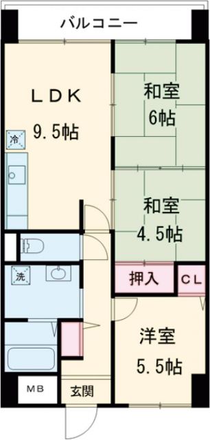 高砂市春日野町のマンションの間取り