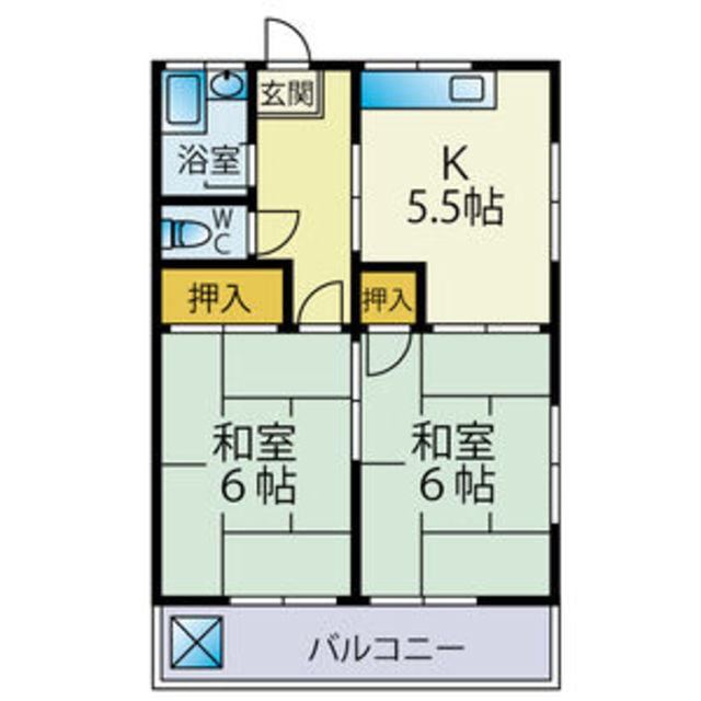 能見アパートの間取り