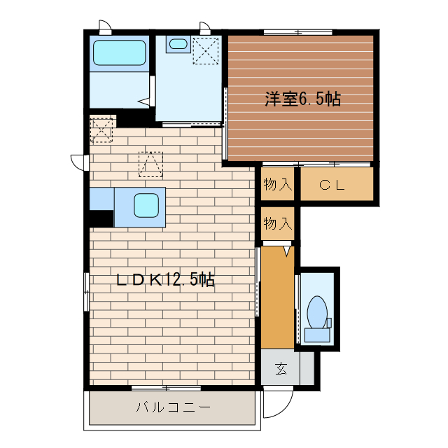 静岡県浜松市中央区向宿２（アパート）の賃貸物件の間取り