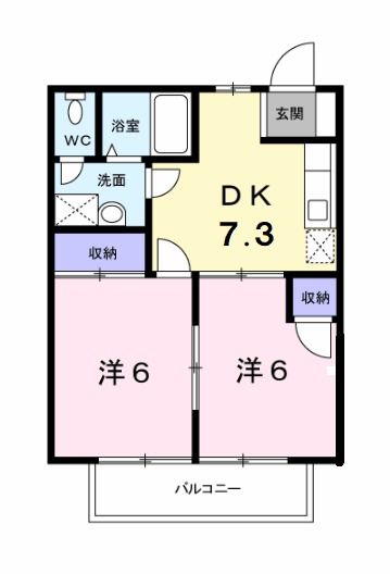 伊勢市御薗町上條のアパートの間取り