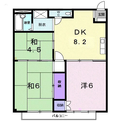 高松市牟礼町牟礼のアパートの間取り