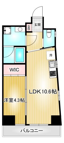 名古屋市中区栄のマンションの間取り