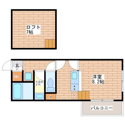 大阪市生野区巽南のアパートの間取り