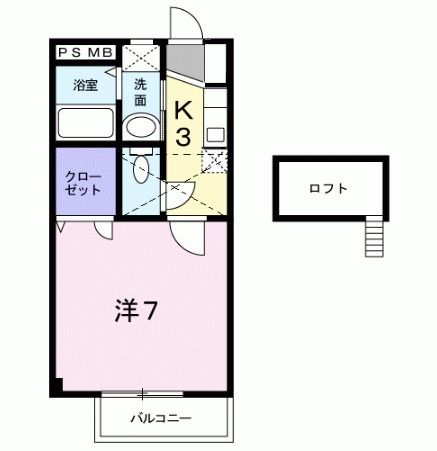 北九州市小倉南区津田新町のアパートの間取り