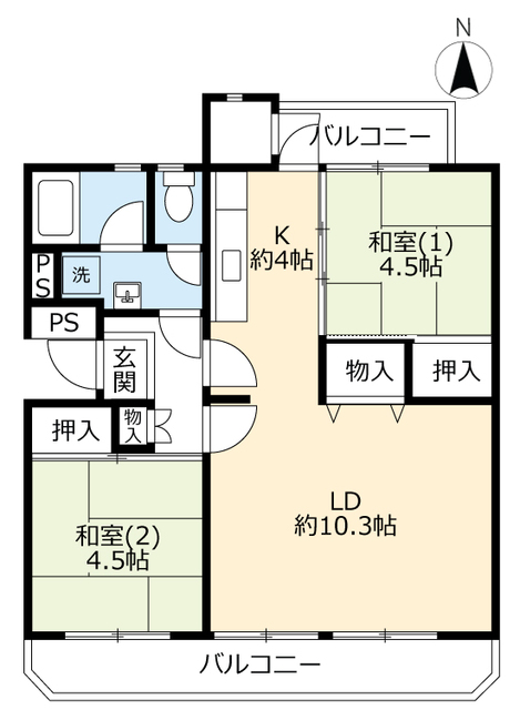 ＵＲ花園の間取り