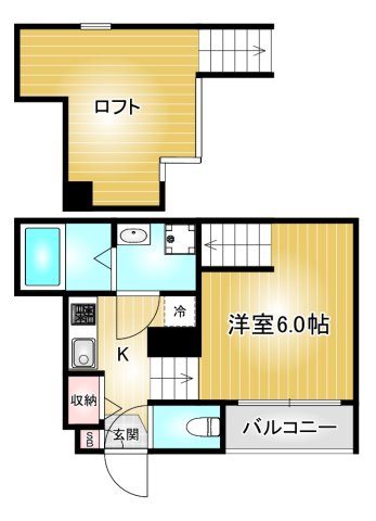 名古屋市北区大杉のアパートの間取り