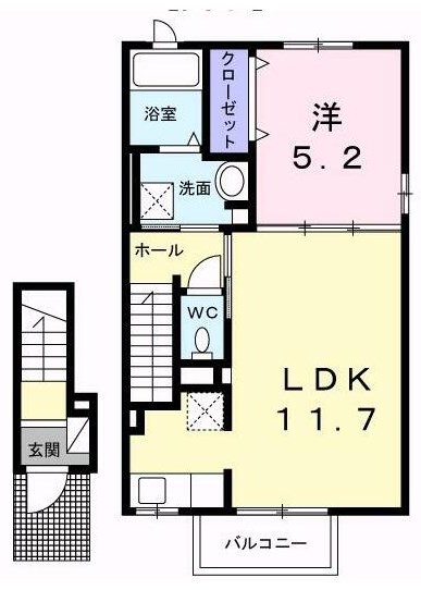 姫路市大塩町のアパートの間取り