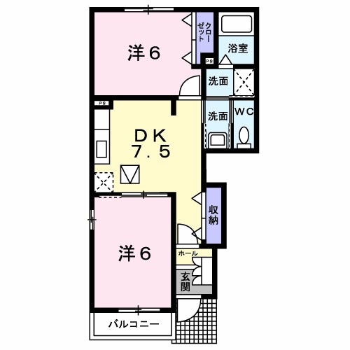 フィオリールＡ・Ｓの間取り