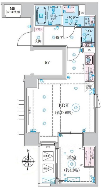 リヴシティ両国五番館の間取り