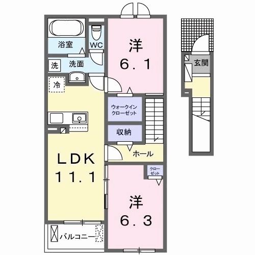 ヴィラ　シルク　Iの間取り