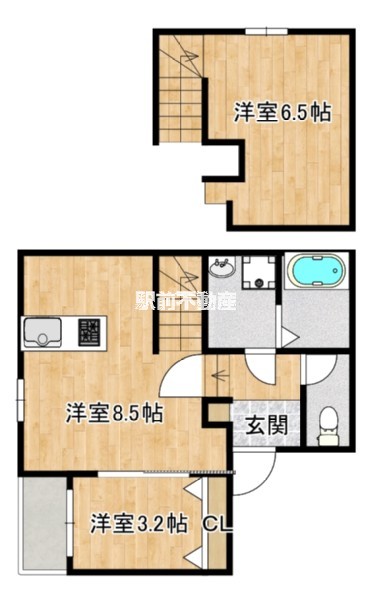 小郡市小板井のアパートの間取り