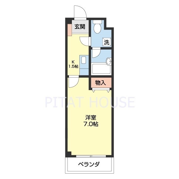 和歌山市十番丁のマンションの間取り