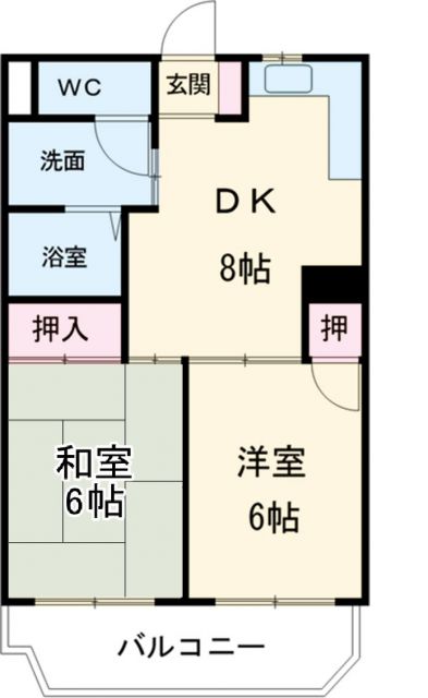 名古屋市北区八代町のマンションの間取り