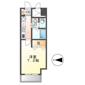 名古屋市中区新栄のマンションの間取り