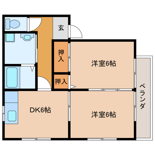 北諸県郡三股町大字蓼池のアパートの間取り