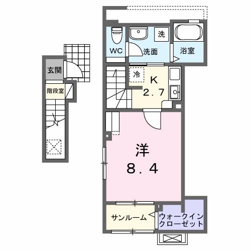 北九州市小倉南区守恒のアパートの間取り