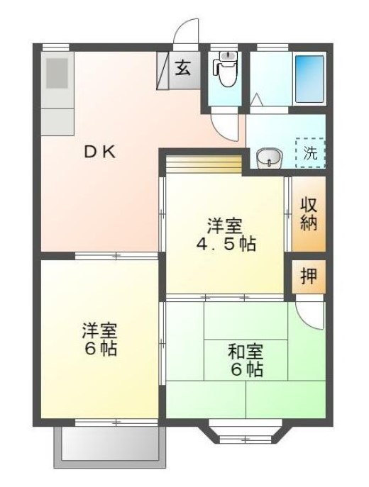 エスポアール中村の間取り